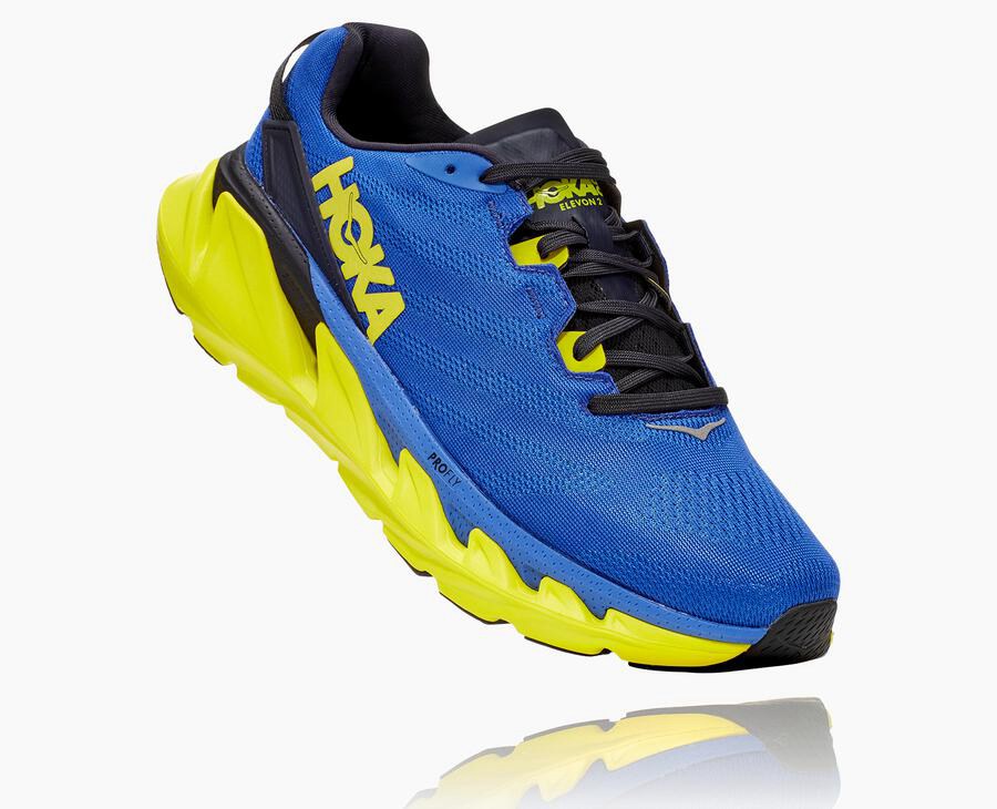 Hoka One One Hardloopschoenen Heren - Elevon 2 - Blauw/Groen - PE0621593